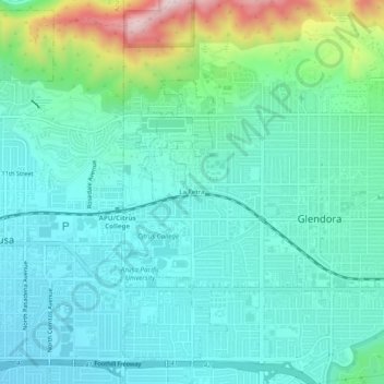 Topografische Karte La Fetra, Höhe, Relief