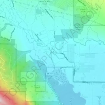 Topografische Karte Eden, Höhe, Relief