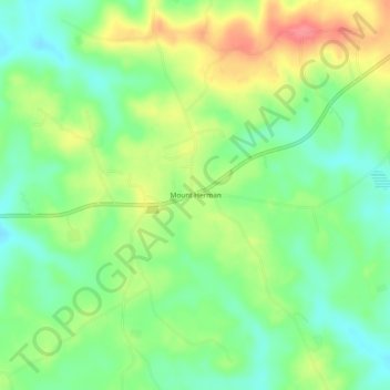 Topografische Karte Mount Herman, Höhe, Relief