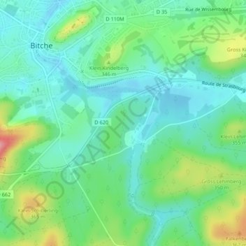 Topografische Karte Hasselfurth, Höhe, Relief