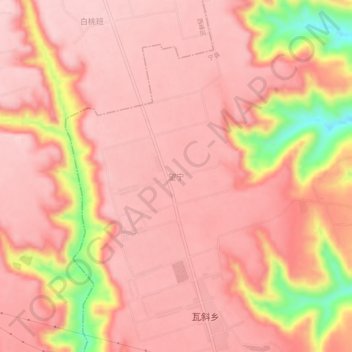 Topografische Karte 望宁, Höhe, Relief