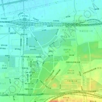 Topografische Karte 陆家庄, Höhe, Relief