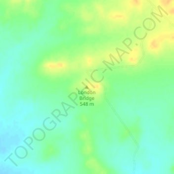 Topografische Karte London Bridge, Höhe, Relief