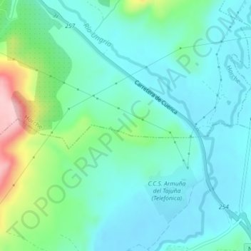 Topografische Karte Alcubilla, Höhe, Relief