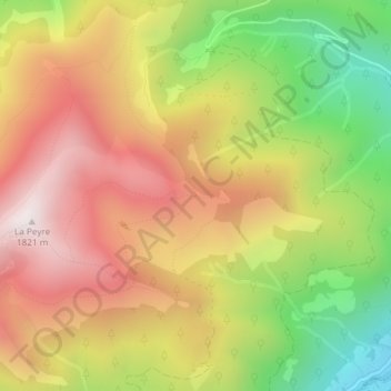 Topografische Karte Croix de Beliou, Höhe, Relief