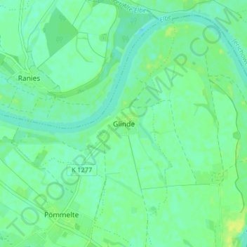 Topografische Karte Glinde, Höhe, Relief