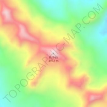 Topografische Karte 折多山, Höhe, Relief