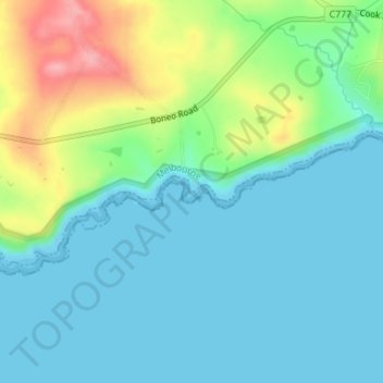 Topografische Karte The Blowhole, Höhe, Relief