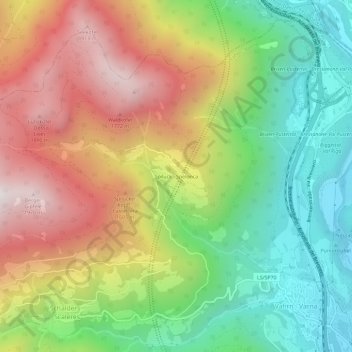 Topografische Karte Spiluck, Höhe, Relief
