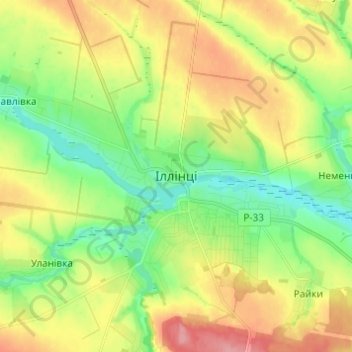 Topografische Karte Illinzi, Höhe, Relief
