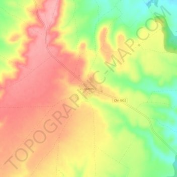 Topografische Karte Usanos, Höhe, Relief