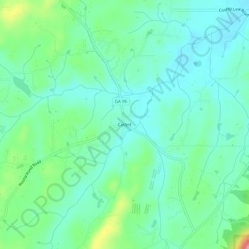 Topografische Karte Catlett, Höhe, Relief