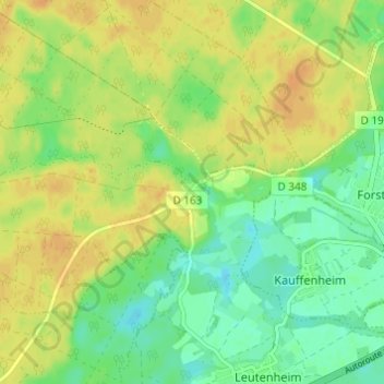 Topografische Karte Koenigsbruck, Höhe, Relief