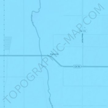 Topografische Karte Alamorio, Höhe, Relief