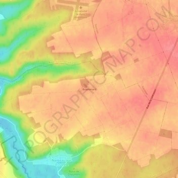Topografische Karte Bois-Minard, Höhe, Relief