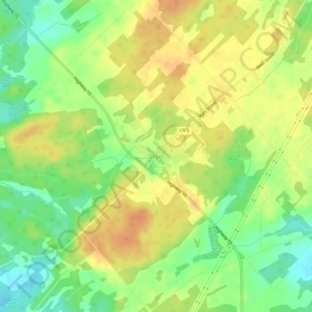 Topografische Karte Elgin, Höhe, Relief