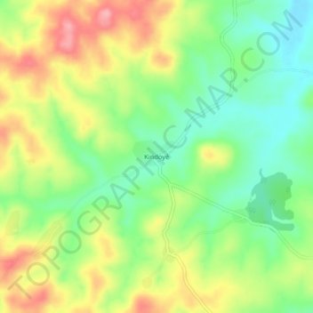 Topografische Karte Kindoyé, Höhe, Relief