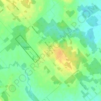 Topografische Karte Munster, Höhe, Relief