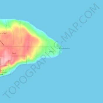 Topografische Karte Maury, Höhe, Relief