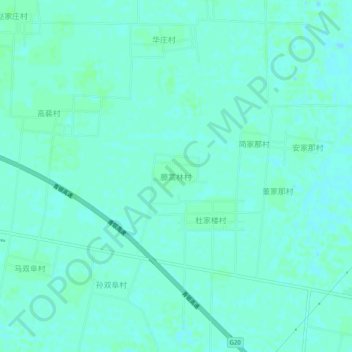 Topografische Karte 滕蒿林村, Höhe, Relief