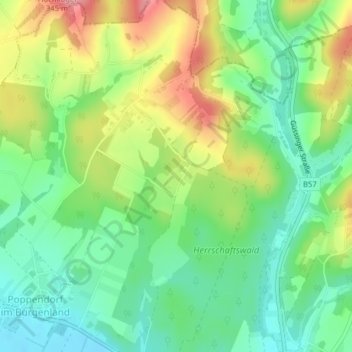 Topografische Karte Krumphof, Höhe, Relief