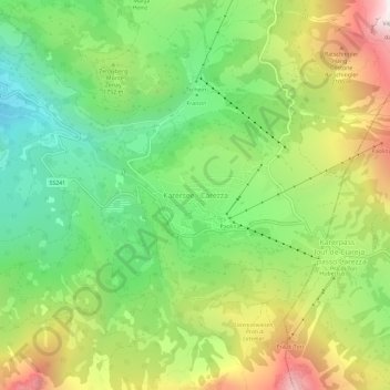 Topografische Karte Karersee, Höhe, Relief