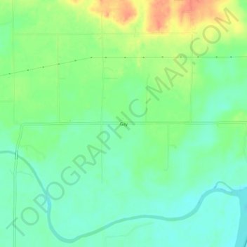 Topografische Karte Gay, Höhe, Relief