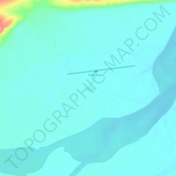 Topografische Karte Umiat, Höhe, Relief