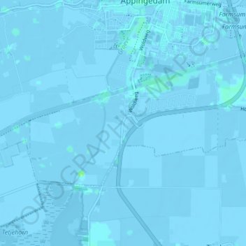 Topografische Karte Blokstad, Höhe, Relief