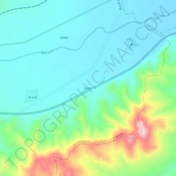 Topografische Karte 九间房, Höhe, Relief