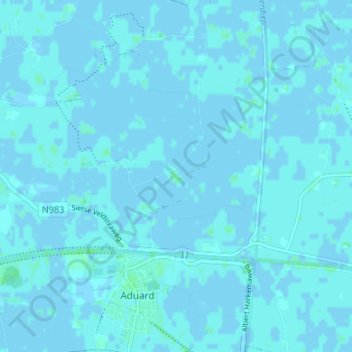 Topografische Karte Fransumer Voorwerk, Höhe, Relief