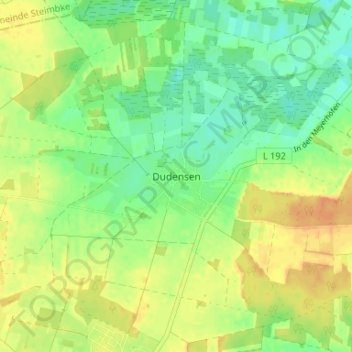 Topografische Karte Dudensen, Höhe, Relief