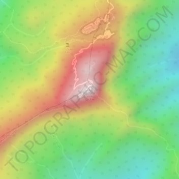 Topografische Karte Mount Jerai, Höhe, Relief