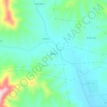 Topografische Karte 南杨村, Höhe, Relief