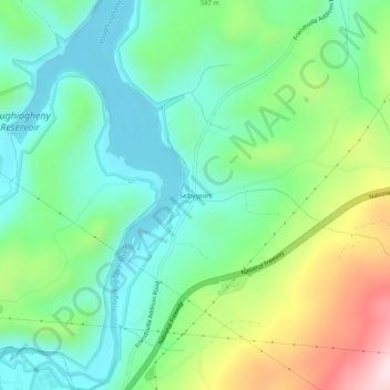 Topografische Karte Selbysport, Höhe, Relief
