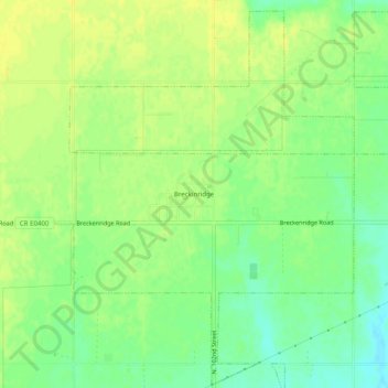 Topografische Karte Breckinridge, Höhe, Relief