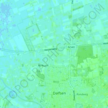 Topografische Karte Engelland, Höhe, Relief