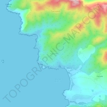 Topografische Karte Stuppielli, Höhe, Relief