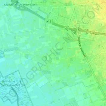 Topografische Karte De Kraats, Höhe, Relief