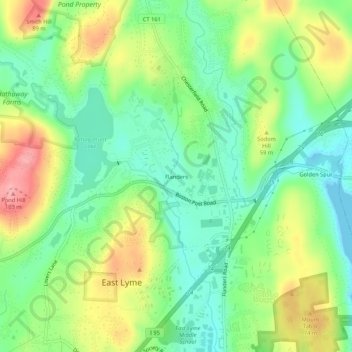 Topografische Karte Flanders, Höhe, Relief