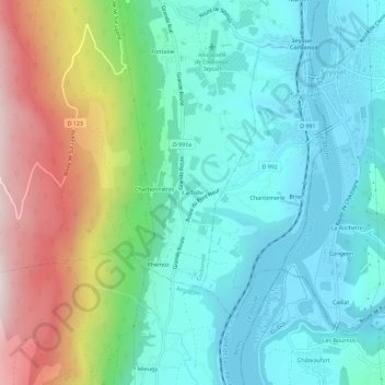 Topografische Karte La Trille, Höhe, Relief