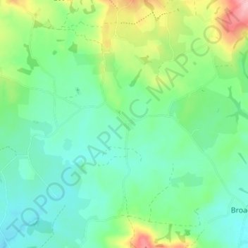 Topografische Karte Shave Cross, Höhe, Relief