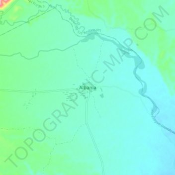 Topografische Karte Albania, Höhe, Relief