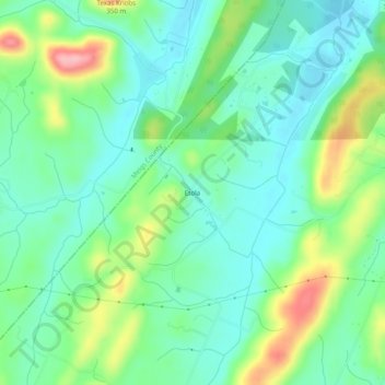 Topografische Karte Etola, Höhe, Relief