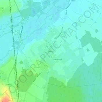 Topografische Karte Chazaut, Höhe, Relief