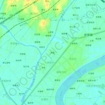 Topografische Karte 何谭, Höhe, Relief