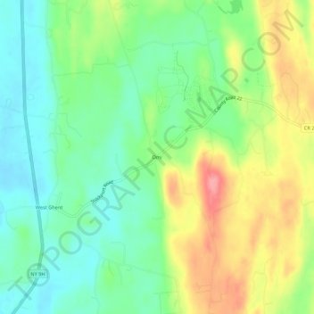 Topografische Karte Omi, Höhe, Relief