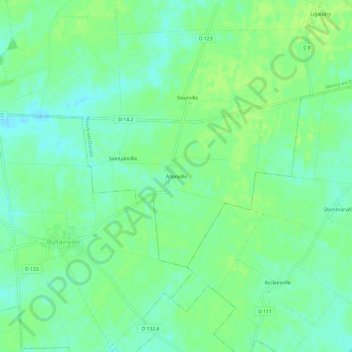 Topografische Karte Allonville, Höhe, Relief