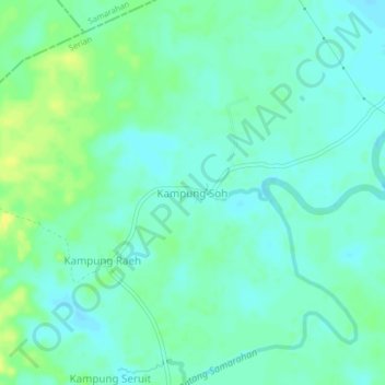 Topografische Karte Kampung Soh, Höhe, Relief