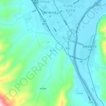Topografische Karte 集中屯, Höhe, Relief